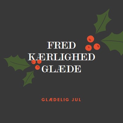 Fred, kærlighed, glæde gray modern-simple