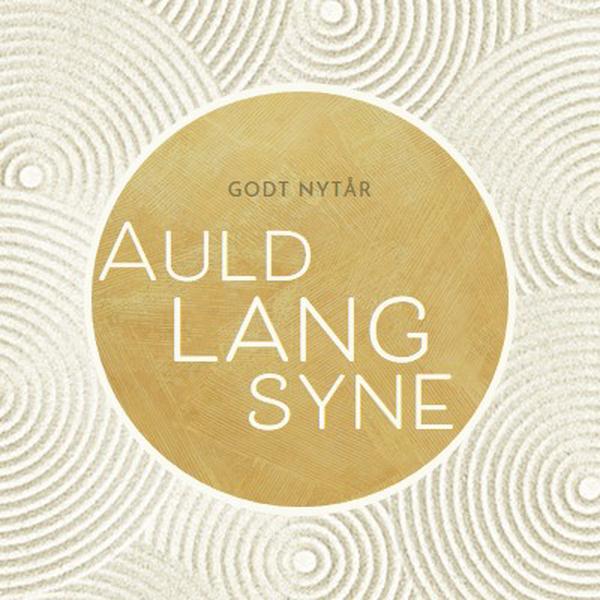 Godt nytår (auld lang syne) white modern-simple