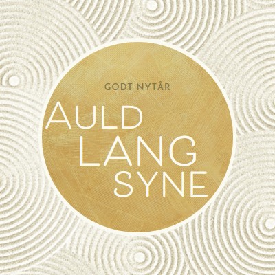 Godt nytår (auld lang syne) white modern-simple