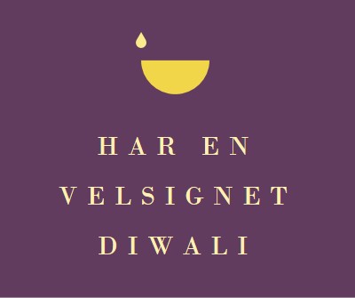 Diwali velsignelser purple modern-simple