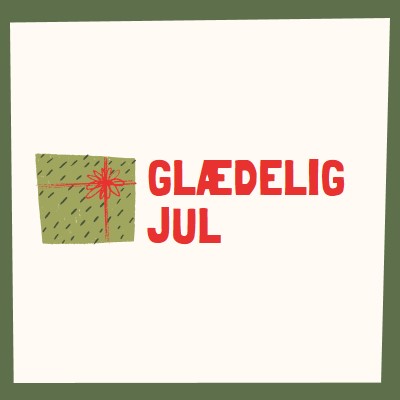 Glædelig julegave white whimsical-color-block