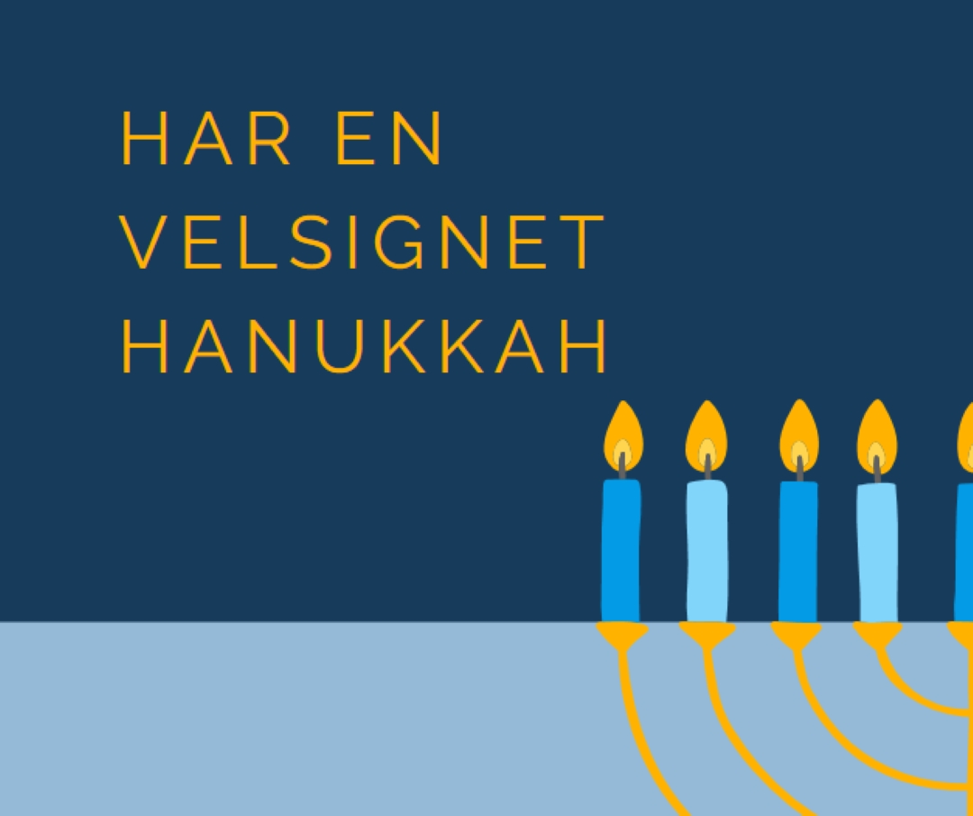 En velsignet Hanukkah blue modern-simple