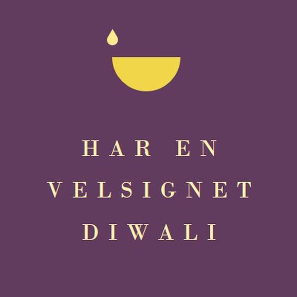 Diwali velsignelser purple modern-simple