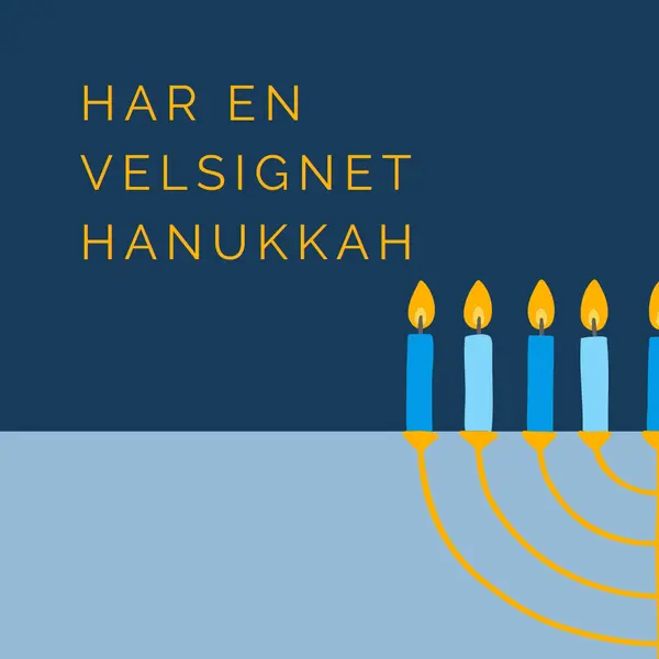 En velsignet Hanukkah blue modern-simple