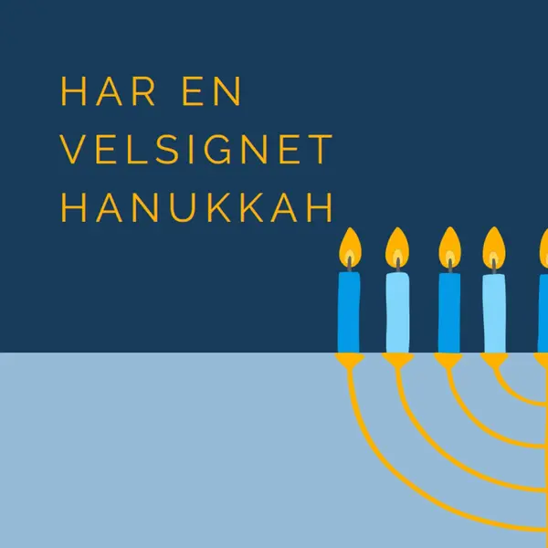 En velsignet Hanukkah blue modern-simple