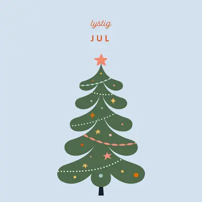 O Juletræ green whimsical-color-block