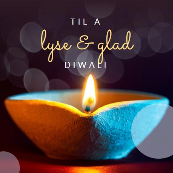 Til en lys & glad Diwali black modern-simple