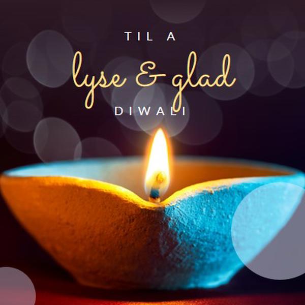 Til en lys & glad Diwali black modern-simple