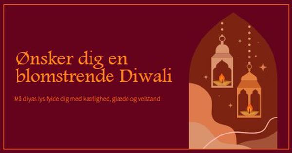 Skinne med Diwali glæde red whimsical,golden,lights