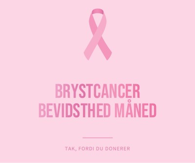 Breast Cancer Awareness-måned pink modern-simple