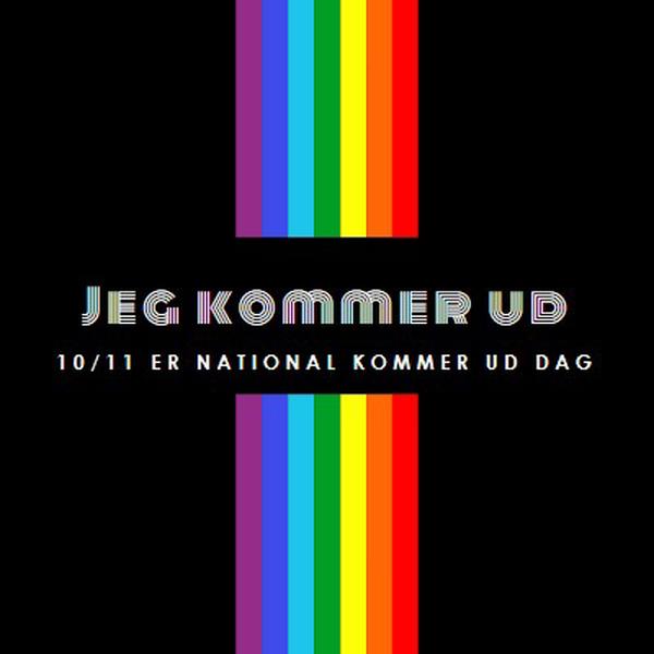 Jeg kommer ud black vintage-retro