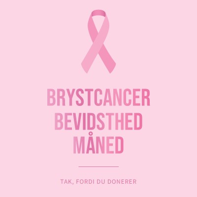 Breast Cancer Awareness-måned pink modern-simple