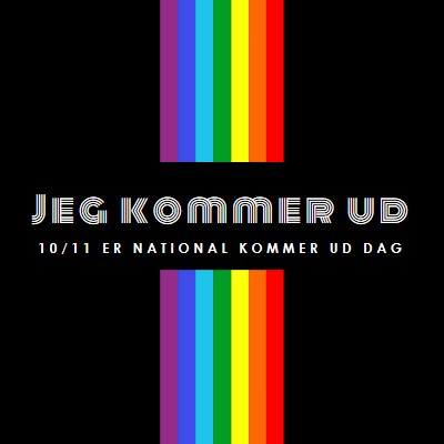 Jeg kommer ud black vintage-retro