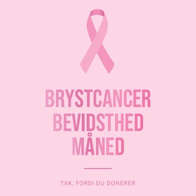 Breast Cancer Awareness-måned pink modern-simple