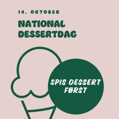 National dessertdag pink vintage-retro