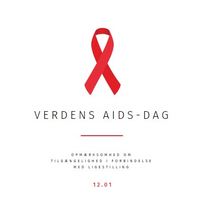 Oplysning om aids white modern-simple