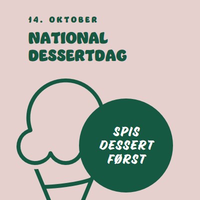 National dessertdag pink vintage-retro