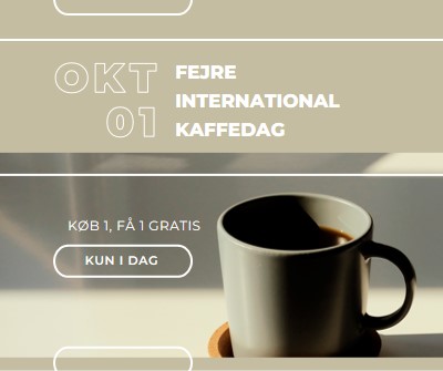 Fejre international kaffedag brown modern-geometric-&-linear