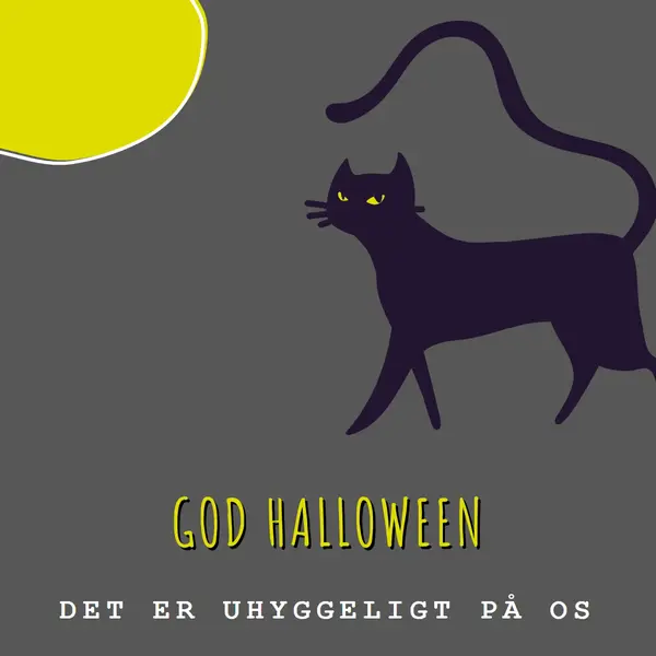 Uhyggelig kat black whimsical-color-block