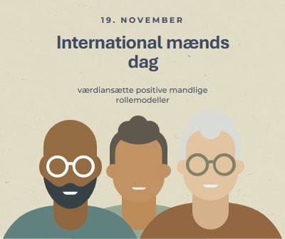 International mænds dag gray modern-color-block