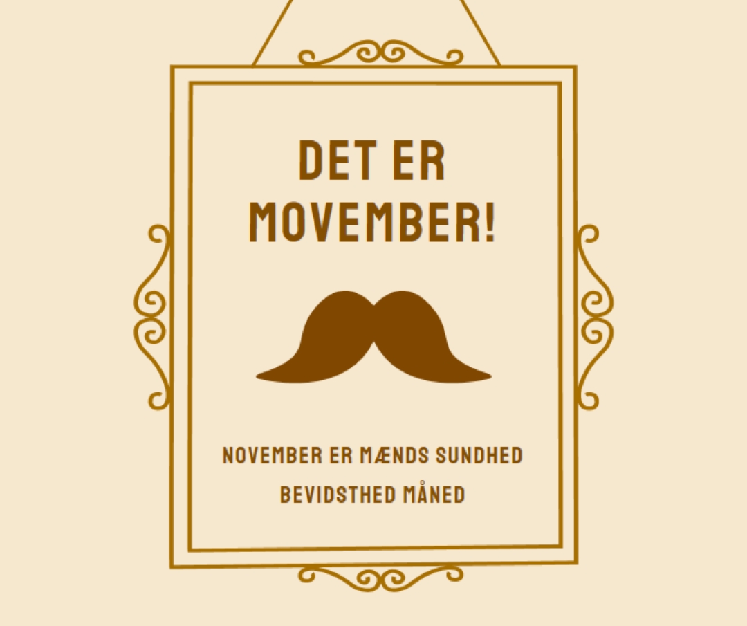 Overskæg til november brown vintage-retro