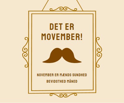 Overskæg til november brown vintage-retro