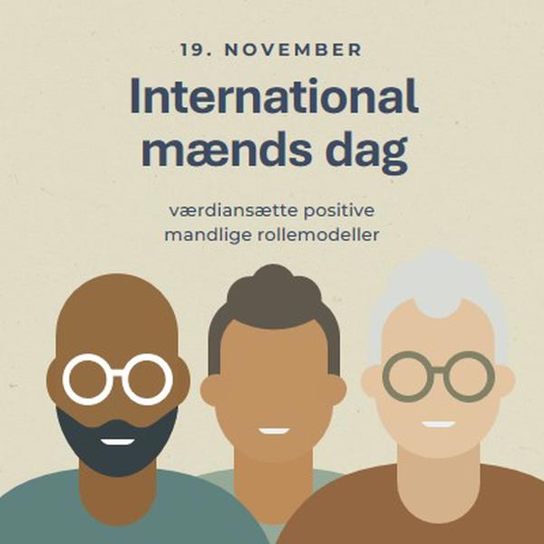 International mænds dag gray modern-color-block