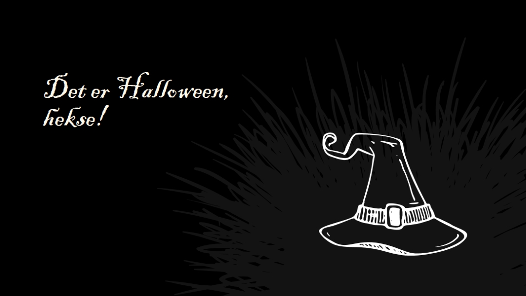 Det er Halloween black whimsical-line