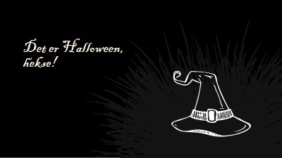 Det er Halloween black whimsical-line