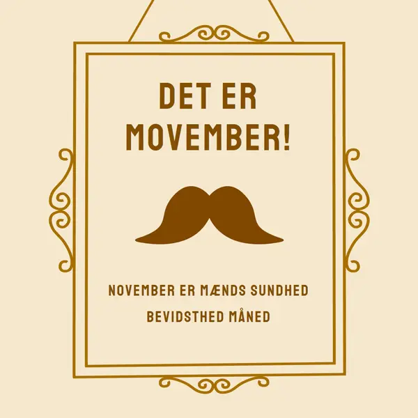 Overskæg til november brown vintage-retro