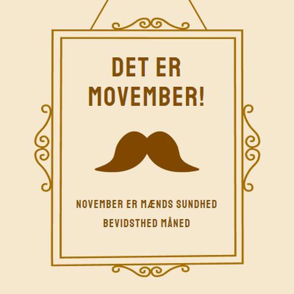 Overskæg til november brown vintage-retro