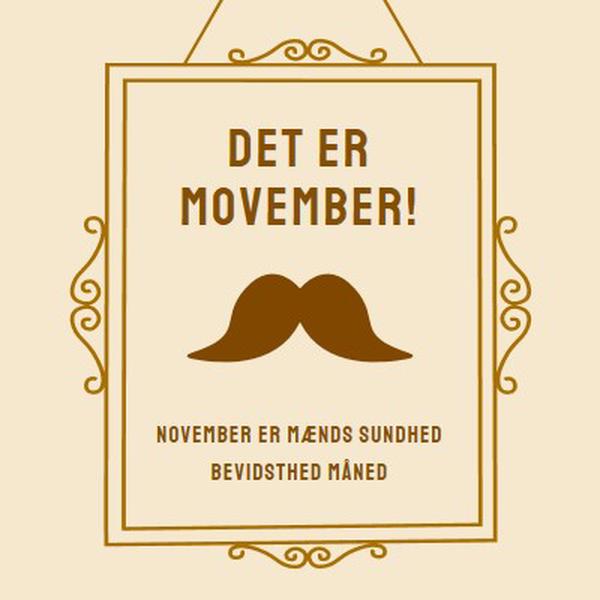 Overskæg til november brown vintage-retro