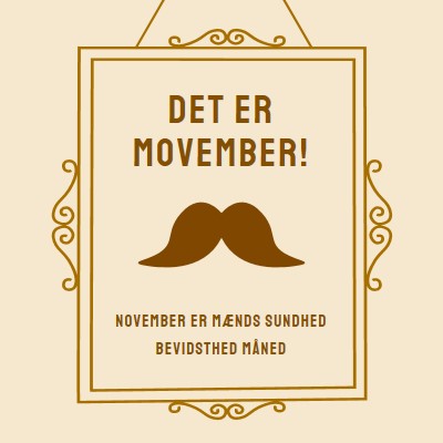 Overskæg til november brown vintage-retro