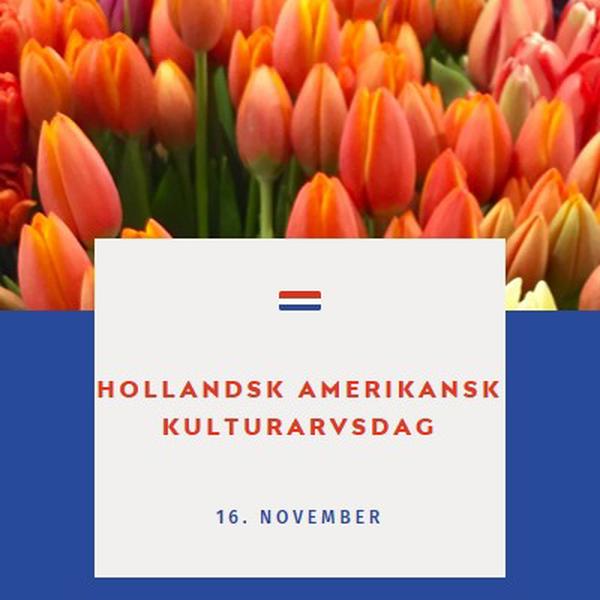 Fejring af hollandske rødder orange modern-simple