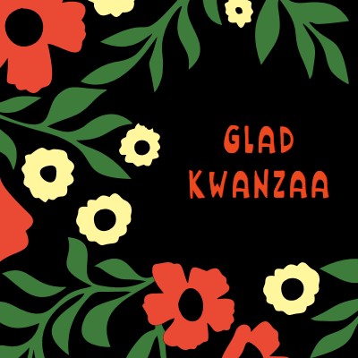 Lad os fejre Kwanzaa green whimsical-color-block