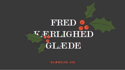 Fred, kærlighed, glæde gray modern-simple