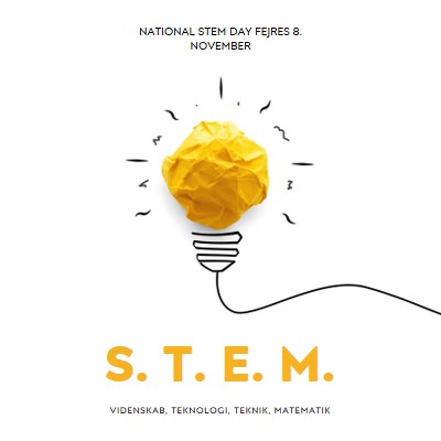 Videnskab, teknologi, teknik, matematik yellow modern-simple