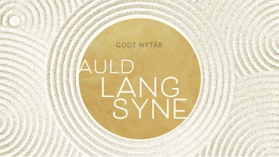 Godt nytår (auld lang syne) white modern-simple