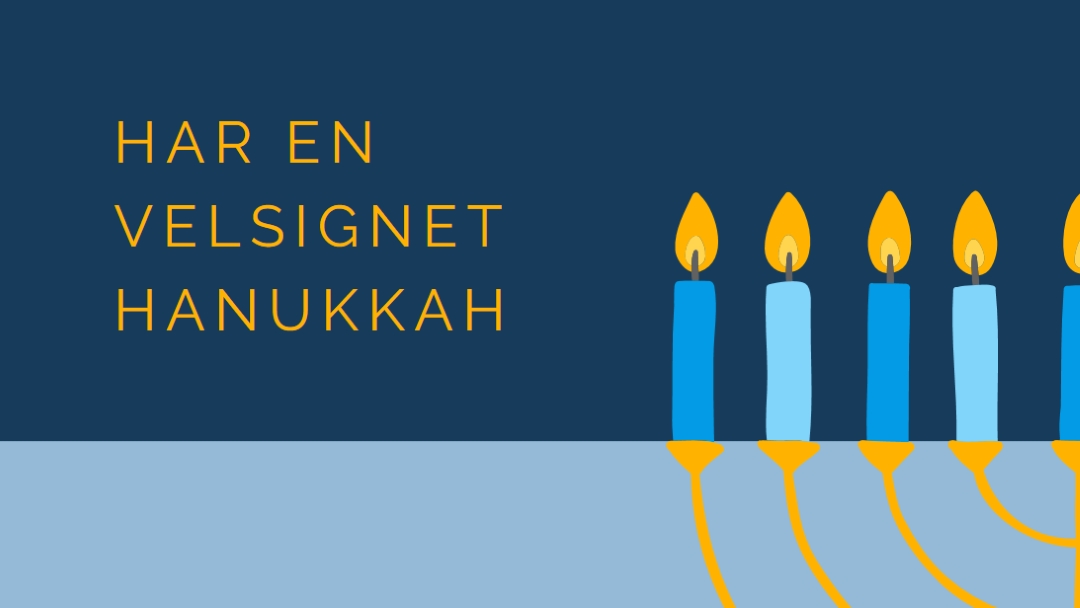 En velsignet Hanukkah blue modern-simple