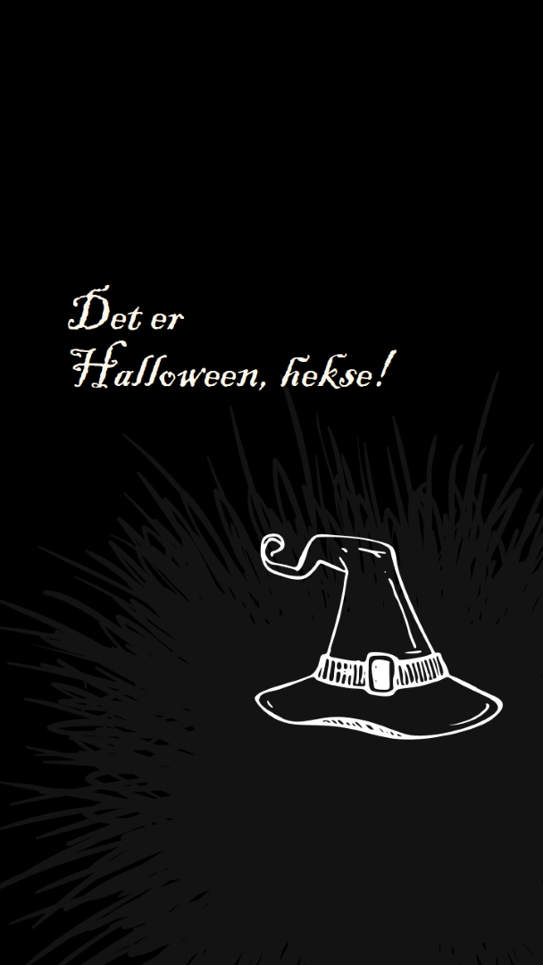 Det er Halloween black whimsical-line