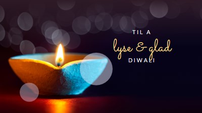 Til en lys & glad Diwali black modern-simple