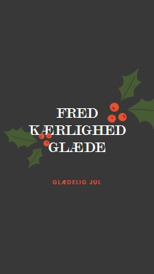 Fred, kærlighed, glæde gray modern-simple