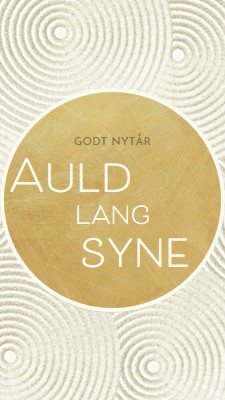 Godt nytår (auld lang syne) white modern-simple