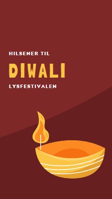 Hilsener til Diwali red whimsical-color-block