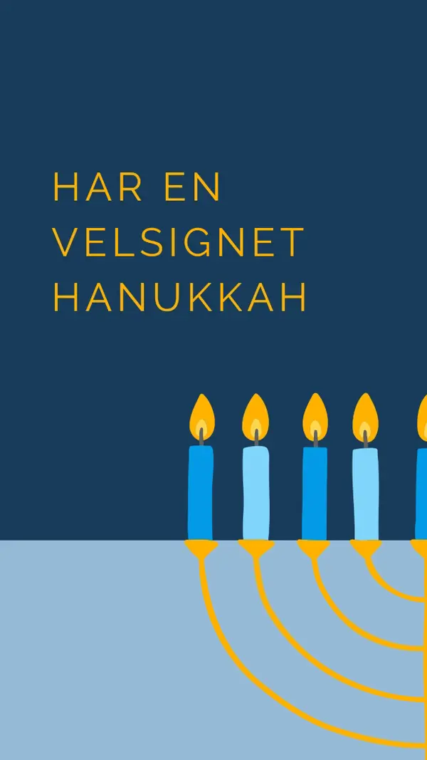 En velsignet Hanukkah blue modern-simple