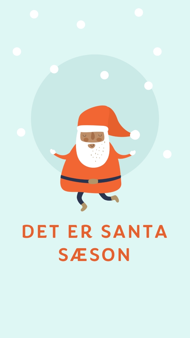 Det er Santa sæson blue whimsical-color-block