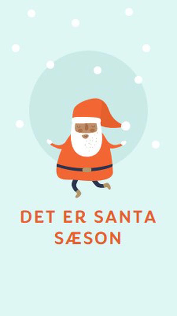 Det er Santa sæson blue whimsical-color-block