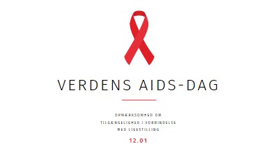 Oplysning om aids white modern-simple