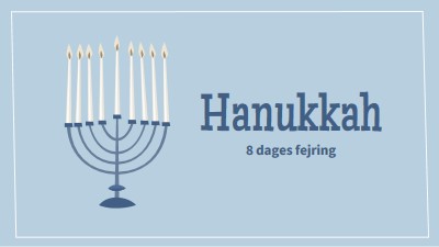 8 dage med Hanukkah blue organic-simple