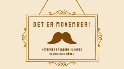 Overskæg til november brown vintage-retro